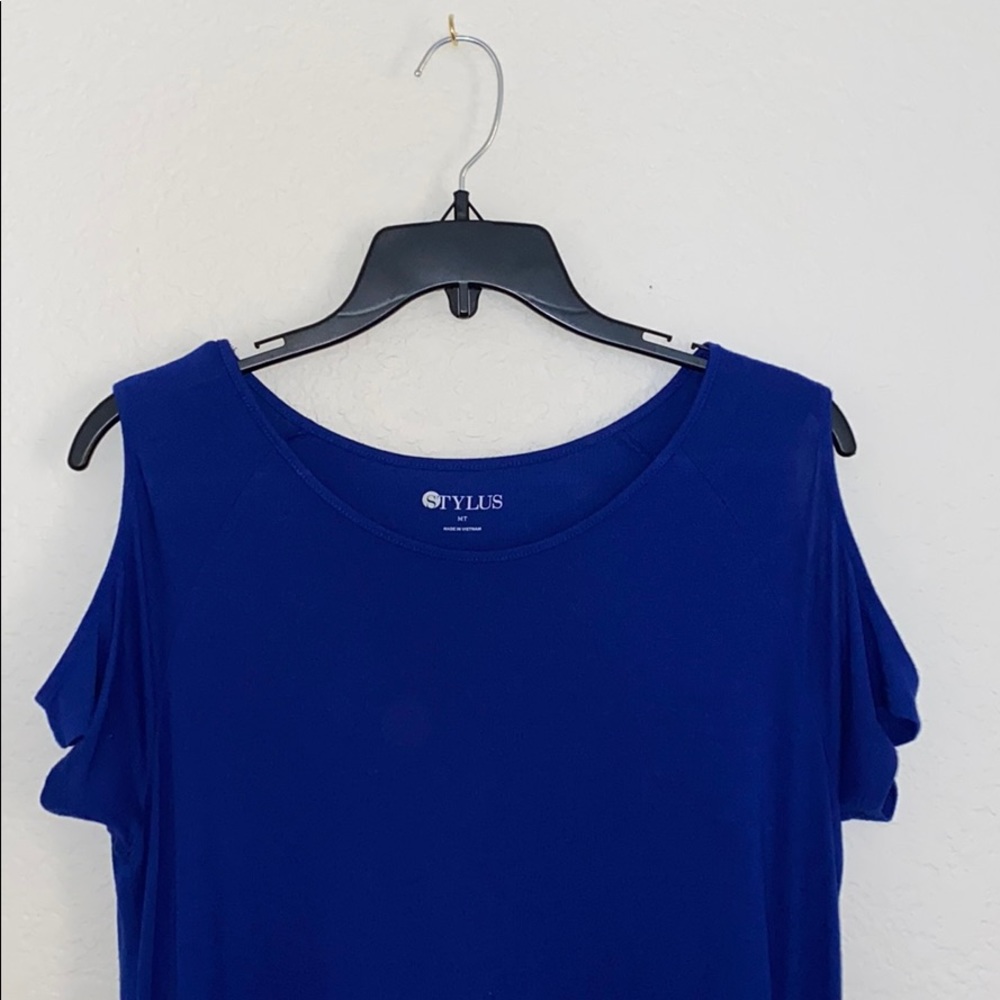Persian Blue Dress Peekaboo Shoulders